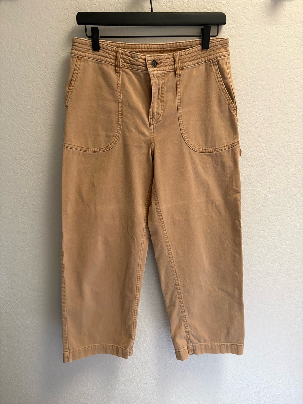 Prana Women's Tan Cropped Chino Utility Pants